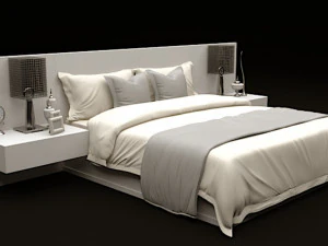 Modern bed 01 3D Model