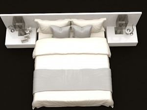 Modern bed 01 3D Model