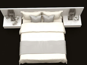 Modern bed 01 3D Model