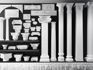 Corinthian column set 3D Model