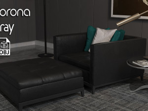 Leather couch 3D Model