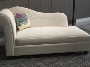 European off-white color fabric sofa 3D Model