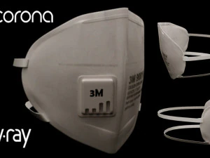 Maschera chirurgica - maschera medica n95 Modello 3D