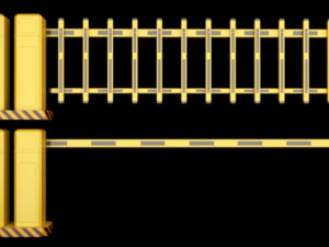 Barrier gates ticket machine parking lot 3Dモデル