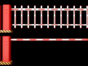 Barrier gates ticket machine parking lot 3Dモデル
