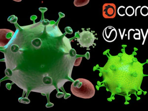 코비드 19 코로나바이러스 3D 모델