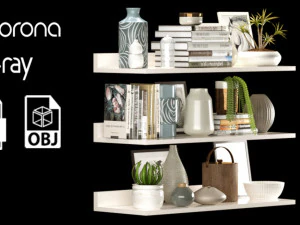Conjunto de sistema de prateleiras Modelo 3D