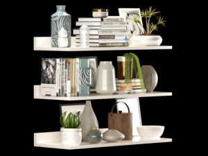 Shelving system set 3D Model
