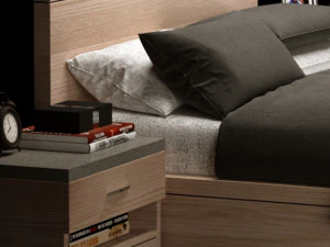 Double bed modern 01 3D Model