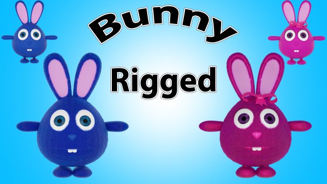 cute bunny family 3D Model .c4d .max .obj .3ds .fbx .stl .blend 