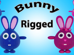 cute bunny family 3D Model