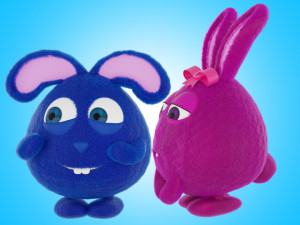 cute bunny family 3D Model