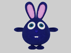 cute bunny family 3D Model