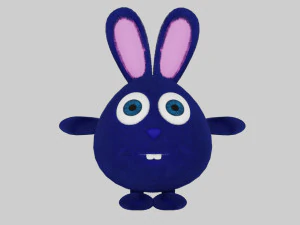 cute bunny family 3D Model