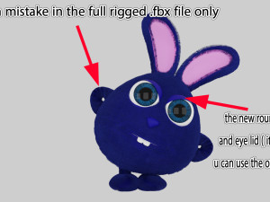 cute bunny family 3D Model