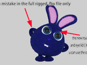 cute bunny family 3D Model