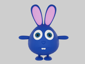 cute bunny family 3D Model