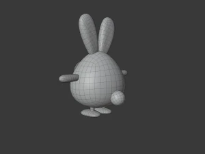 cute bunny family 3D Model