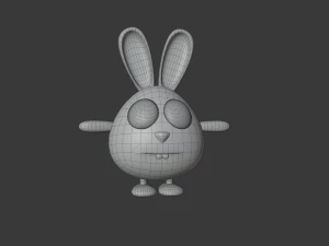 cute bunny family 3D Model