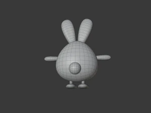 cute bunny family 3D Model
