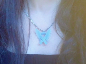 necklace artifact pinand key chain hero ribbon for stopping woman abuse 3D प्रिंट मॉडल