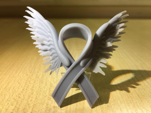 necklace artifact pinand key chain hero ribbon for stopping woman abuse 3D Print Model