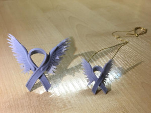 necklace artifact pinand key chain hero ribbon for stopping woman abuse 3D Print Model