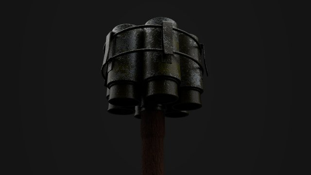 stick grenade 3D Model .c4d .max .obj .3ds .fbx .stl .blend 