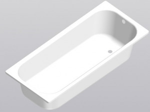 Steel bath L1600 3D 모델