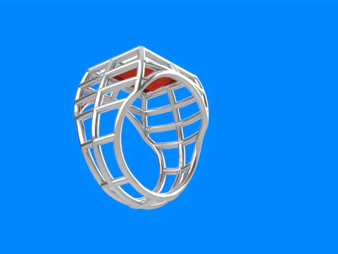 Mens Net Ring 3D Print Model