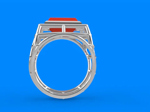 Mens Net Ring 3D Print Model