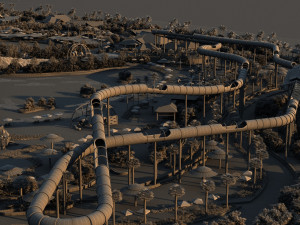 sea flower island 3D 模型