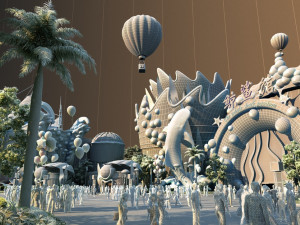 sea flower island 3D Model
