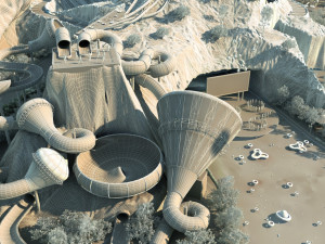 sea flower island Model 3D