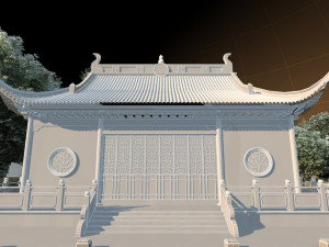 temple 3D 模型
