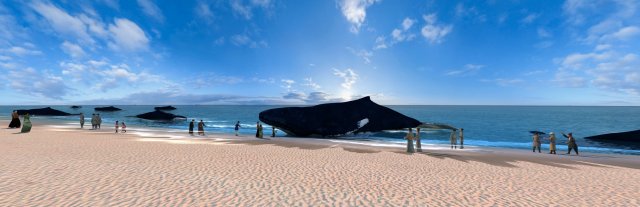 big whale 3D 模型 .c4d .max .obj .3ds .fbx .stl .blend 
