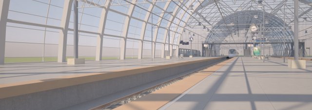 high speed railway 3D 모델 .c4d .max .obj .3ds .fbx .stl .blend 
