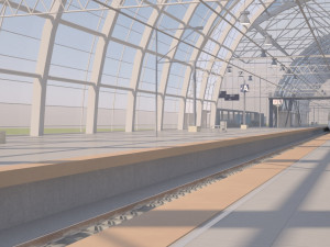 high speed railway Modelo 3D