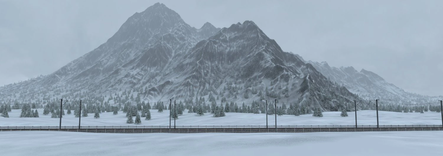 snow mountain 3D Model .c4d .max .obj .3ds .fbx .stl .blend 