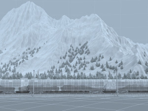 snow mountain 3Dモデル