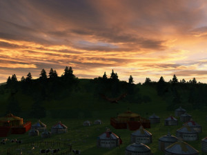 mongolian grassland Model 3D