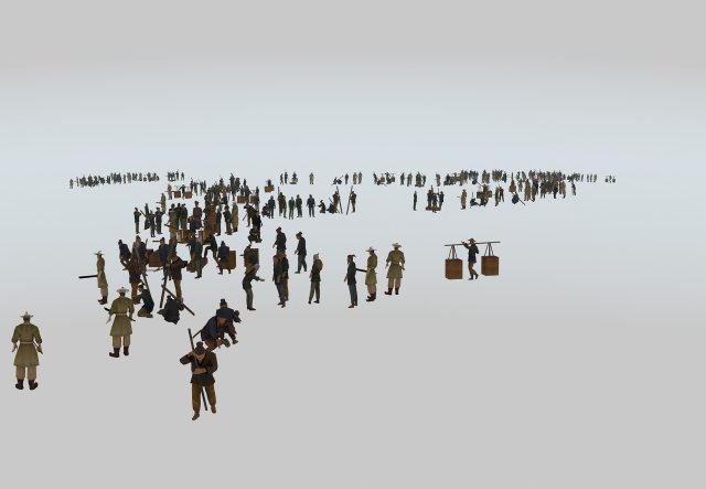 ancient characters 3D Model .c4d .max .obj .3ds .fbx .stl .blend 