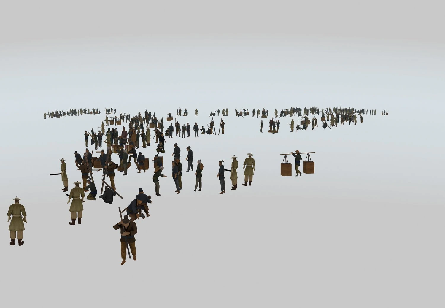 ancient characters 3D Model .c4d .max .obj .3ds .fbx .stl .blend 