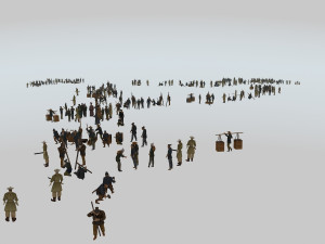 ancient characters 3D Model