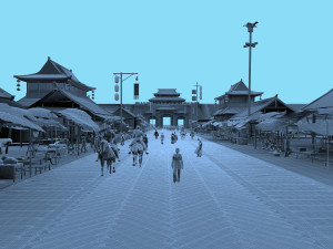ancient market Modello 3D