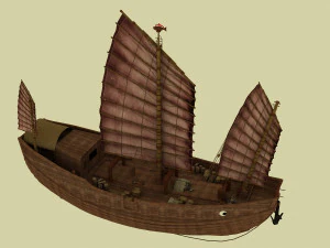 antica nave Modello 3D