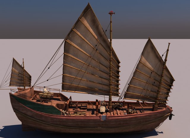 ancient ship 3Dモデル .c4d .max .obj .3ds .fbx .stl .blend 