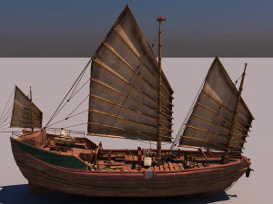 bateau ancien Modèle 3D