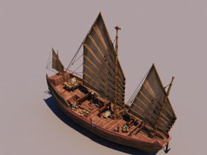 ancient ship 3Dモデル