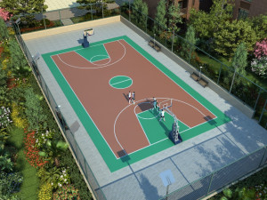 basketball court 3D-Modell